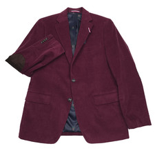 Tommy Hilfiger Daltry Corduroy Sport Coat Mens 38R Burgundy Red Blazer Jacket picture