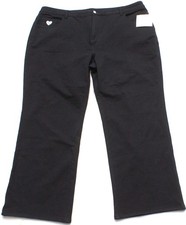 Dream Jeannes Quacker Factory 20W Black Stretch Knit Jeans Pants Rhinestones NEW picture