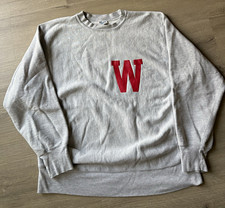 Vintage Champion Reverse Weave Men's L Gray Crewneck Pullover Sweatshirt picture