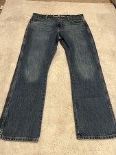 Wrangler Retro Relaxed straight Jeans Mens 38X34 Dark Wash Denim Western Cowboy picture