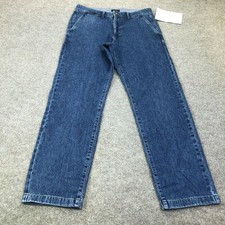 Nautica Pants Mens 32x32 Blue Deck Pant Classic Fit Denim Chino Casual Pockets picture