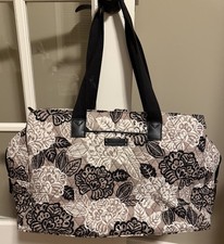 Vera Bradley Key West QVC Exclusive Large Travel Bag Rare Beige Black - NWOT picture