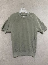 American Rag Mens Sweatshirt Short Sleeve Size Small Gray Pullover Cotton USA picture