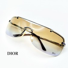 READ DESC Vintage Dior Air/F AUTJN Silver Rimless Shield Sunglasses Y2K picture