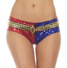 DC Suicide Squad Harley Quinn DELUXE Sequins Halloween Cosplay Costume Accessory picture