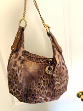 Fendi Y2K vintage Animal Print Shoulder Gold Chain Strap, lizard leather accents picture