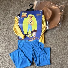 Disguise Toy Story Woody Child Costume 4-6 Printed Jumpsuit & Cowboy Hat picture