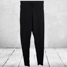 Women's Butt Lifting Textured High Waist Ruched Scrunch Workout leggings - Small picture