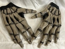Ghoulish Productions LikeNew Large Latex Skeleton Hands Halloween Horror Cosplay picture