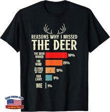 Funny Hunter Reasons Why I Missed the Deer Hunting Tee picture