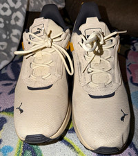PUMA Cushioned Low Top Lace Up Sneakers Beige Gray Yellow Men's US 11 picture