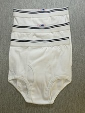 Vintage 3 Pairs Tiger Double Seat Boys Kids Briefs Size 14-16 New Deadstock picture