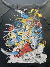 Vintage Comic Images Wolverine Vs Omega Red T Shirt Size L Flawed & Worn, Xmen T picture