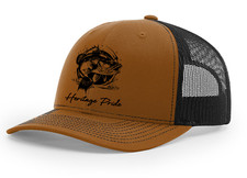 Heritage Pride Mens Splashing Bass Fish Embroidered Mesh Back Trucker Hat picture