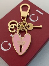 GUCCI Novelty Charm Heart Lock & Key Design Keychain Gift Key Chain with New Box picture