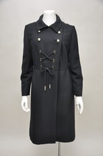 Vintage 1960s GEOFFREY BEENE Black Wool Double Breasted Wool Tailored Coat M picture