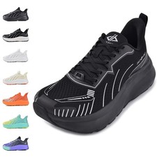 JACKSHIBO Men's Lace Up Hands Free Wide Toe Box Shoes Arch Support Wide Sneakers picture