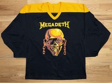  Vintage Authentic Megadeth Hockey Jersey Rattlehead 83 Mesh Shirt XL Original   picture