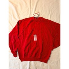 Vintage Jerzees Red Crewneck Sweatshirt XL Made in USA NWT Raglan Sleeve picture