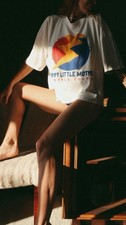 HAPPY LITTLE MOTHER WORLD TOUR TEE WHITE MULTI Size Large NWT picture