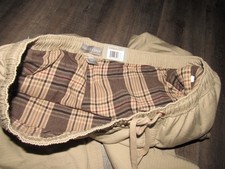 NWT New FALLS CREEK Men's XXL Tan Flannel Lined Jogger Pants Tan Flat Front picture