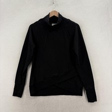 Marcella NYC Lightweight European French Terry Pullover Womens M Black Stretch picture