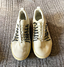 Lanvin Men's White/Black Low Top Lace Up Sneakers US 8 Casual Rubber Sole picture