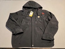 NWT Carhartt Mens Shoreline Storm Defender Jacket Black  XL DELTA logo J162 $149 picture