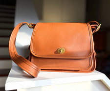 VTG 1999 British Tan Glove Tanned Leather Coach Legacy Rambler Bag picture