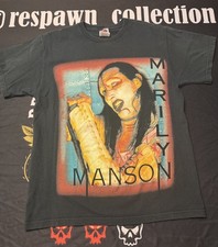 Vintage 90s Marilyn Manson Shirt Rare Punk Rock Goth Heavy Metal Band Tee picture