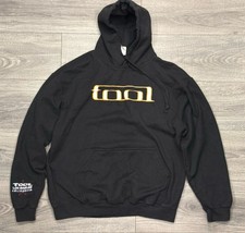 Vintage Tool Band Skull Graphic Hoodie Black Mens Large Grunge Rock Y2K picture