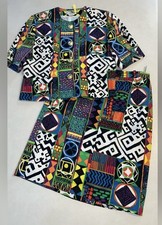 Vintage Givenchy En Plus Jacket and Skirt Set 10 Abstract Colorful 80s 90s picture
