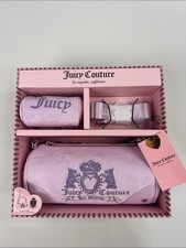Juicy Couture Lavender Velvet 3Pc Barrel Bag Crossbody & micro chain bag set NWT picture