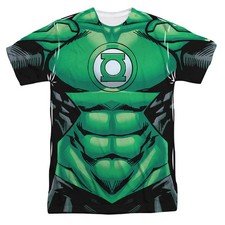 GREEN LANTERN UNIFORM Costume Licensed Front Print Adult Men's Tee Shirt SM-3XL picture