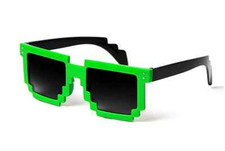 8 BIT PIXEL Retro Sunglasses Pixelated Video game Party Glasses  picture