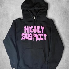 Highly Suspect Midnight Demon Club Graphic Hoodie Black Pink Mens Small Rare picture