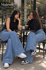 Madewell Superwide-Leg High Rise Jeans Women's Size 26 Blue NWT picture