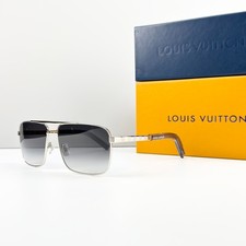 Louis Vuitton Z0260U Silver Gray Gradient Sunglasses Retro Square Pilot New picture