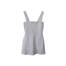 NWT PINK by VICTORIA'S SECRET White Ribbed Tank Dress Active Romper Sz L picture