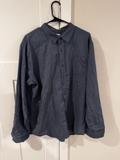 Wrangler Vintage Wash Long Sleeve Blue XL Button-Down Shirt picture