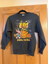 Vintage Halloween Winnie the Pooh Crew Neck Unisex Youth Sweatshirt size M/L picture