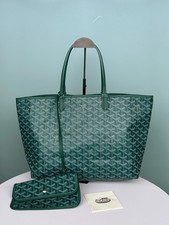 Goyard Saint Louis Green Monogram Leather Tote Small Almost Brand NEW picture