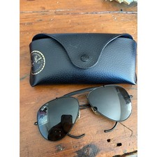 Vintage Ray-Ban B&L Outdoorsman Aviator Sunglasses Black G-15 Lenses Case picture