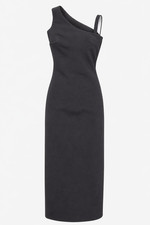 Stunning Calvin Klein1990s Black Sleek Sleeveless Dress Size Medium picture
