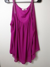 Maner Woman 3XL Sheer Camo Tunic Beaded Straps Tank Flowy Lined Dressy NWOT picture