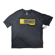 Majestic Pittsburgh Steelers NFL Shirt Mens XXL Charcoal Grey Graphic Tee NWT picture
