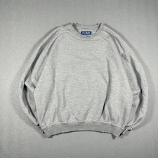 Vintage Pluma Russell Athletics Light Gray Blank Sweatshirt Men's Size Large picture
