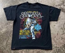 Vtg Santanaaaa Band Gift For Fans Cotton Black All Size T Shirt For Men UR133 picture