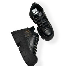 NEW BUFFALO LONDON Gospher Hike LO Vegan Chunky Platform Shoes, Black, EU37 picture
