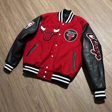 Chicago Football Jacket Letterman Handmade Varsity Leather Baseball Jacket picture